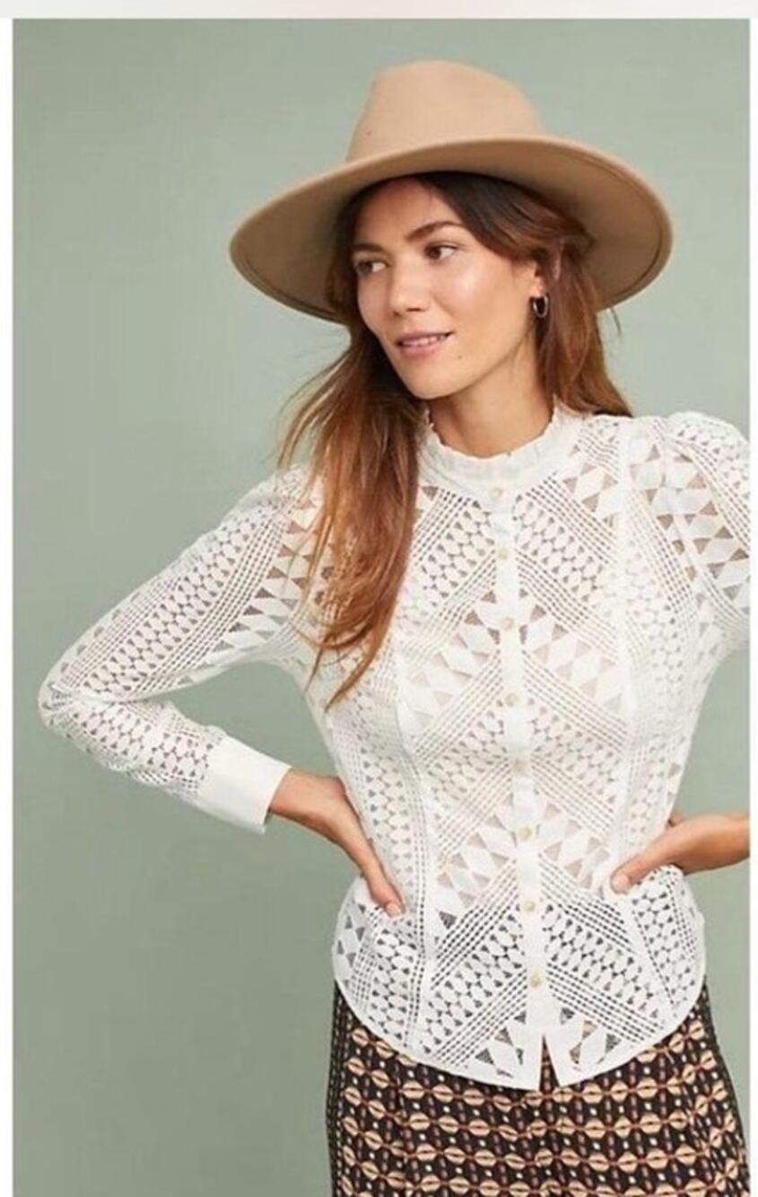 Meadow Rue Anthropologie Lace Blouse Size 2 Romantic